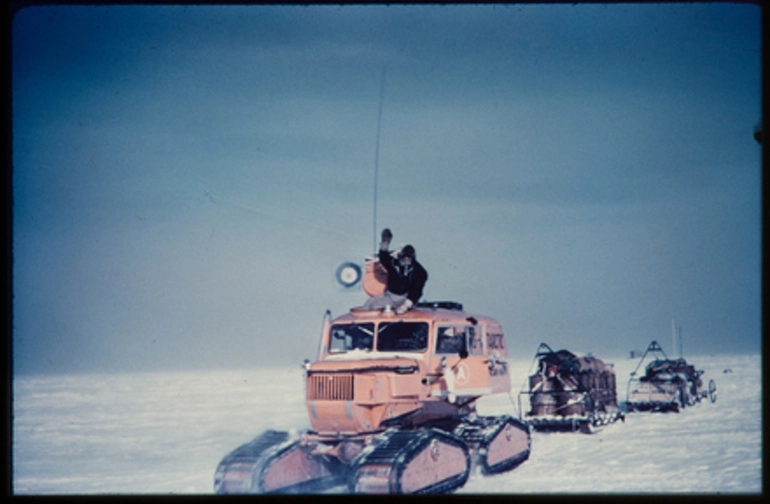 Image: [Sir Vivian Fuchs arrives at the South Pole, Antarctica]