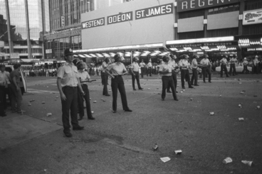 Image: Police outside Regent Theatre, Queen Street Riot
