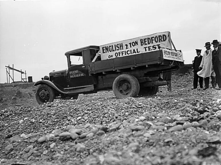 Image: Plume and Mobil Oil Truck