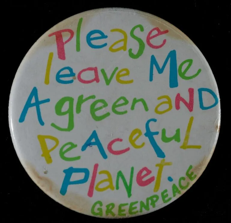 Image: Please leave me a green and peaceful planet badge
