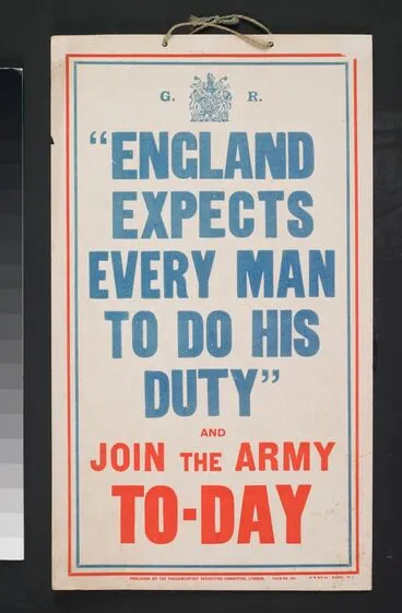Image: Poster, 'England Expects Every Man To Do His Duty'