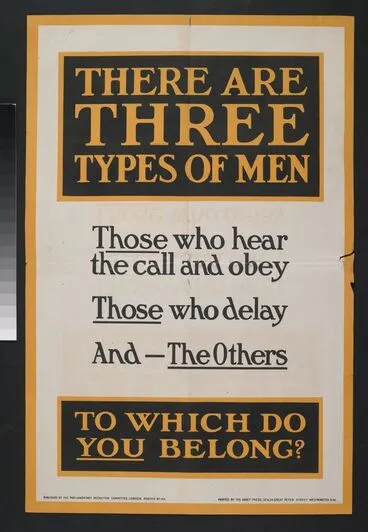 Image: Poster, 'There Are Three Types Of Men'