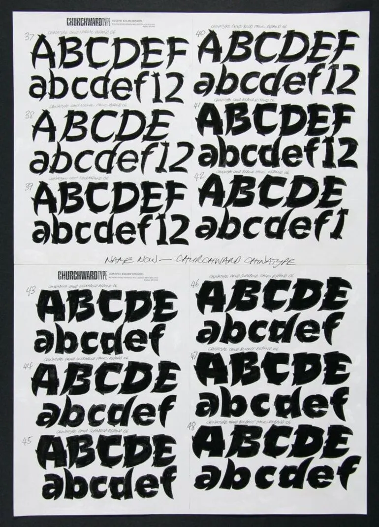 Image: Churchward Chinatype typefaces