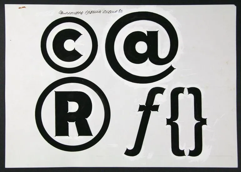 Image: Churchward Isabella Exbold 82 Hand Drawn Symbols