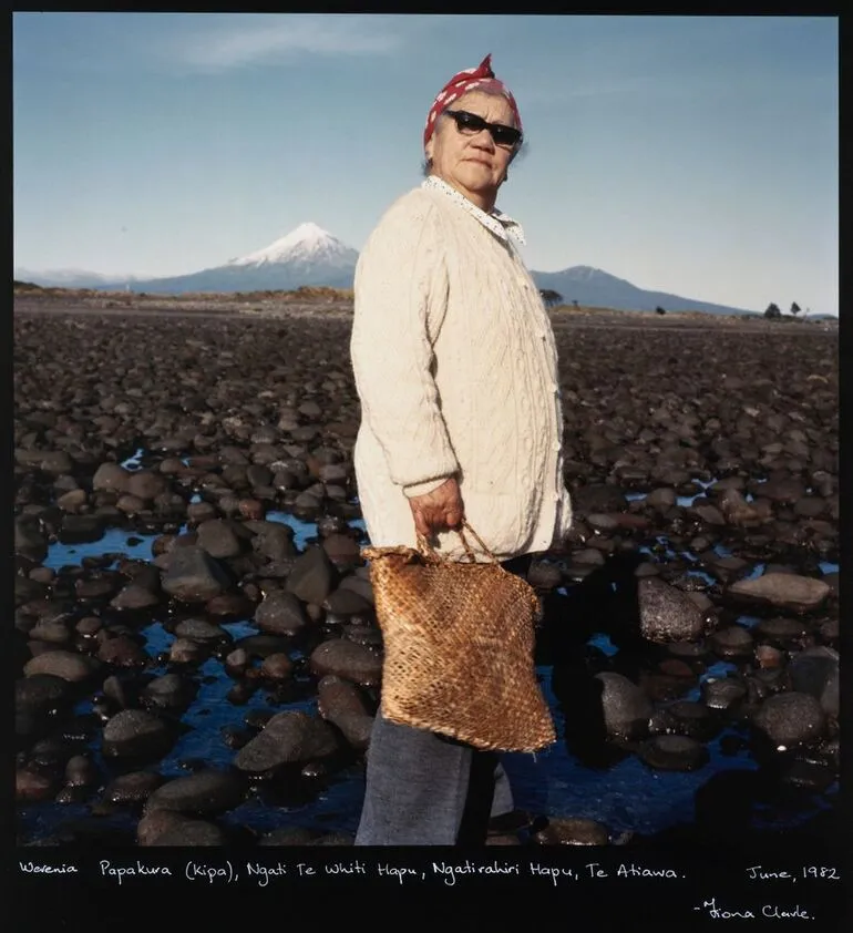 Image: Werenia Papakura (Kipa), Ngati Te Whiti hapu, Ngatirahiri hapu, Te Atiawa. From the portfolio: Nga Whaea o te Moana - Taranaki, 1982
