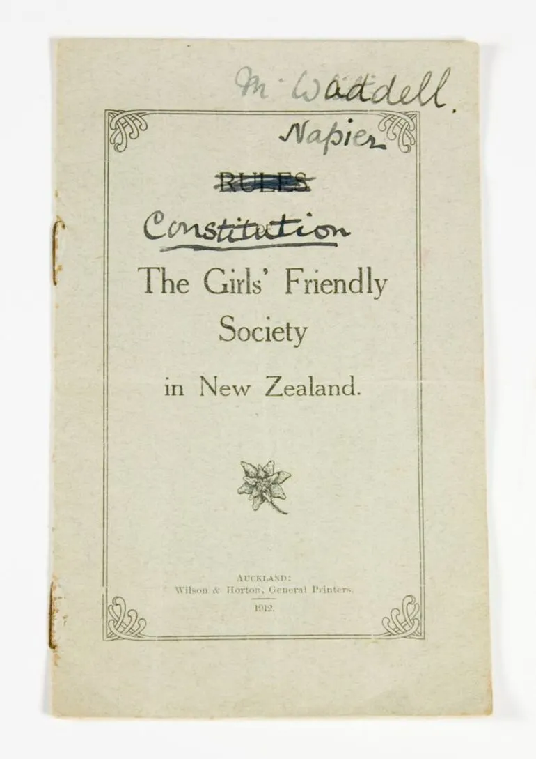 Image: Rule Book, Girls Friendly Society