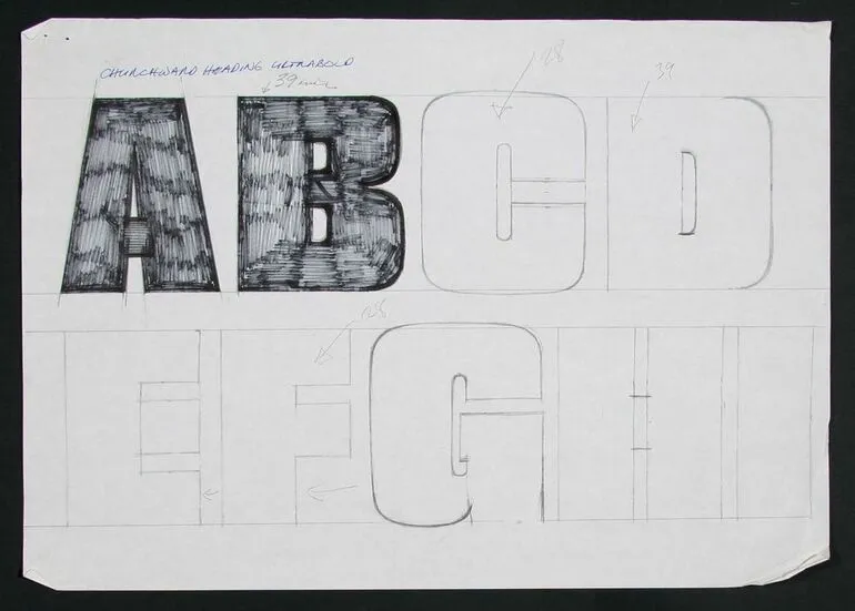 Image: Churchward Heading Ultrabold Sketch