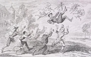 Image: The persecuted butler. From Letters on demonology and witchcraft by Sir Walter Scott