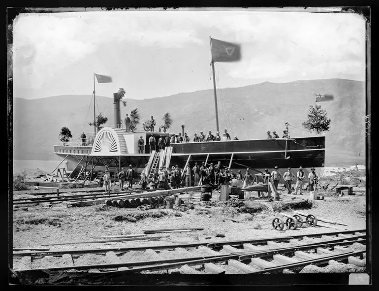 Image: The P. S. Mountaineer at Kingston, Wakatipu, NZ