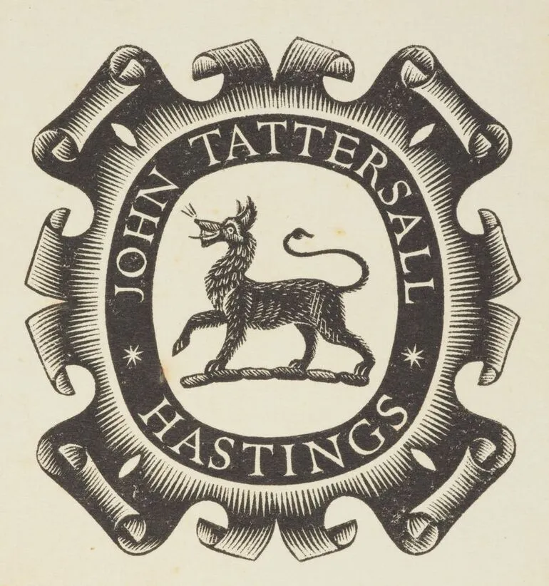 Image: Bookplate: John Tattersall.