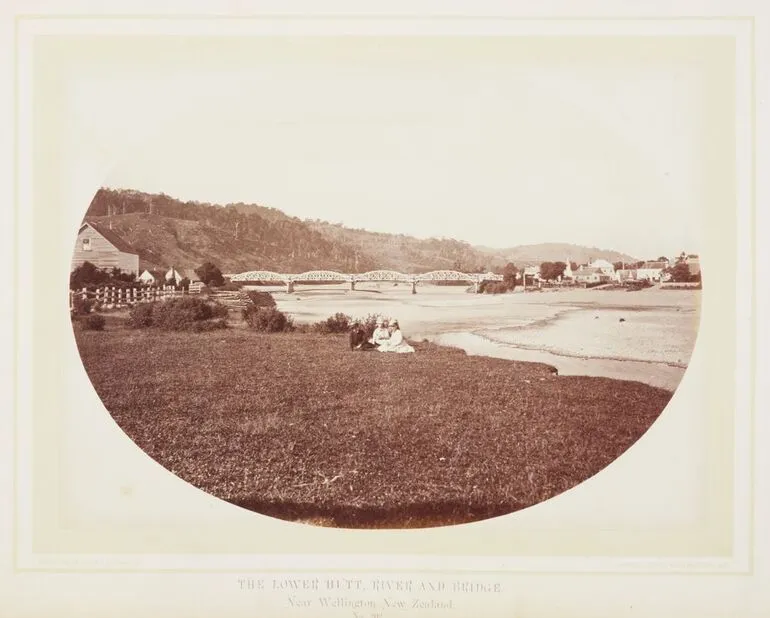 Image: The Lower Hutt River and Bridge, near Wellington, NZ. From the album: New Zealand scenery: Wellington to the Wairarapa