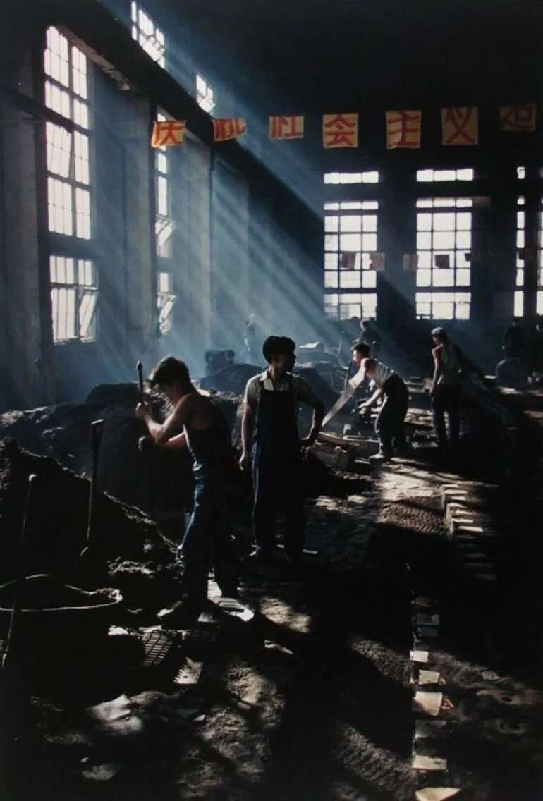 Image: Students working in a factory