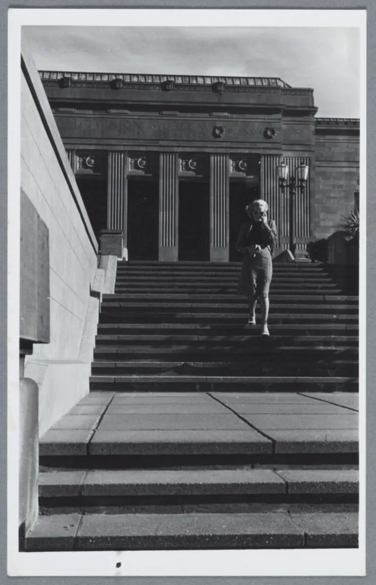 Image: Vivienne Lee-Johnson at National Museum site, Buckle Street, Wellington