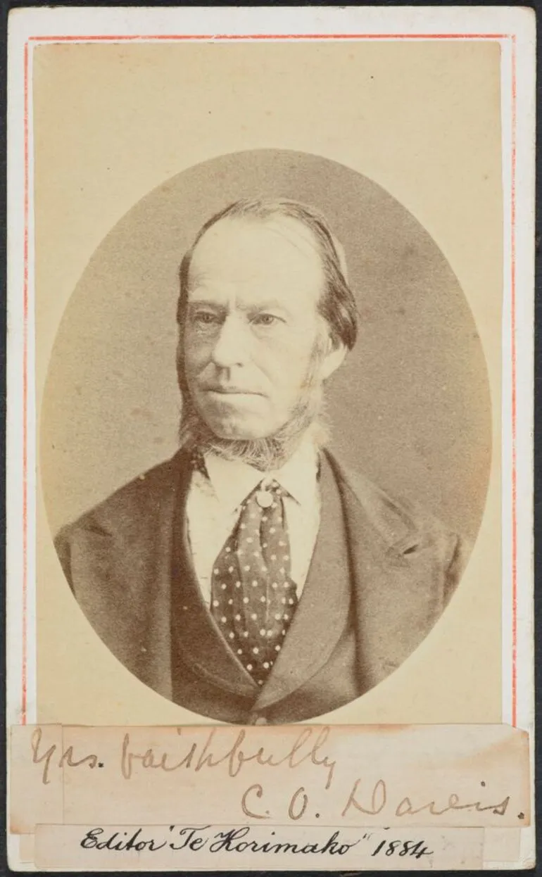 Image: C.O. Davis, editor "Te Korimako"