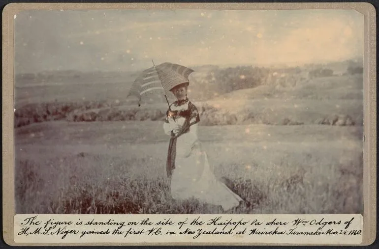 Image: Woman on the site of Kaipopo pā