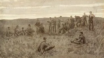 Image: Morning breaking, day of Gate Pa attack, 29th April 1864