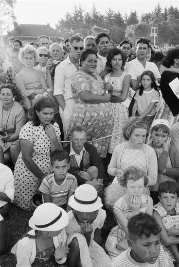 Image: Spectators at Waitangi treaty celebrations, Waitangi