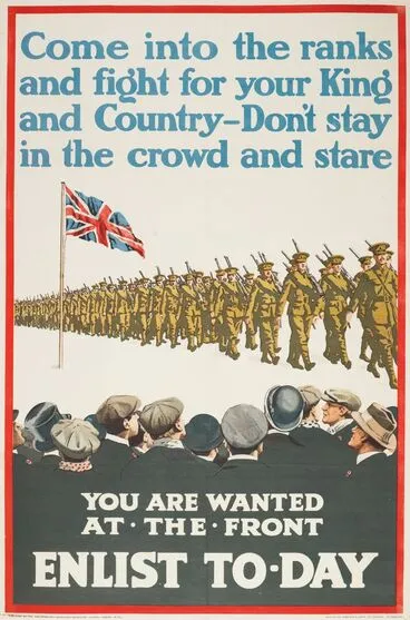 Image: Poster, 'Come into the ranks'