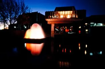 Image: Christchurch Town Hall, water fountain