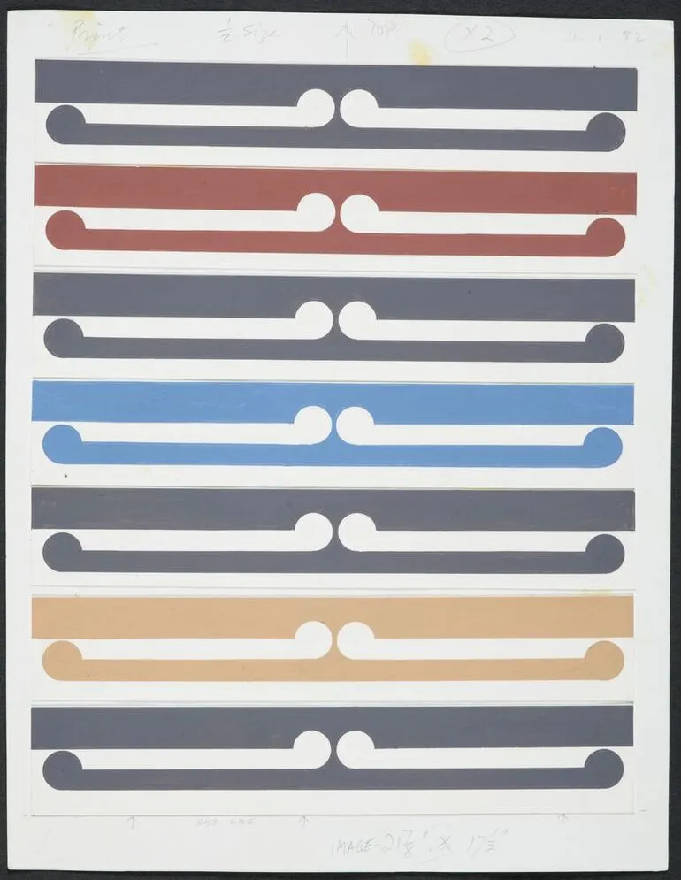 Image: Half-size colour study for Kura