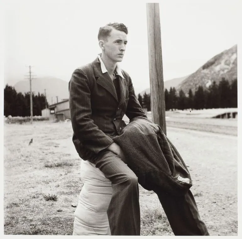 Image: A student at Cass bound for farm work during his summer vacation, January 1944. From the portfolio: PhotoForum - John Pascoe