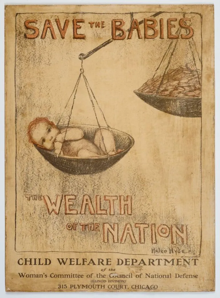 Image: Poster, 'Save the babies'