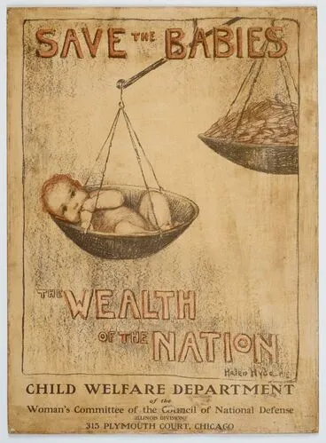 Image: Poster, 'Save the babies'