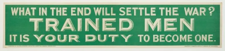 Image: Poster, 'What in the end will settle the war?'