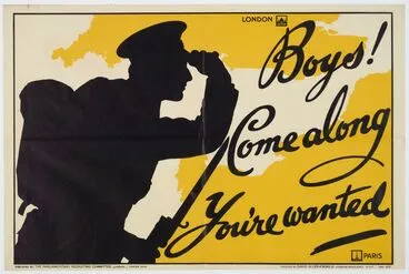 Image: Poster, 'Boys! Come along You're wanted'