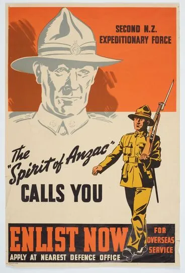 Image: Poster, 'The "Spirit of ANZAC" Calls You'