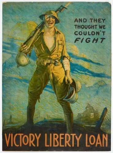 Image: Poster, 'And they thought we couldn't fight'