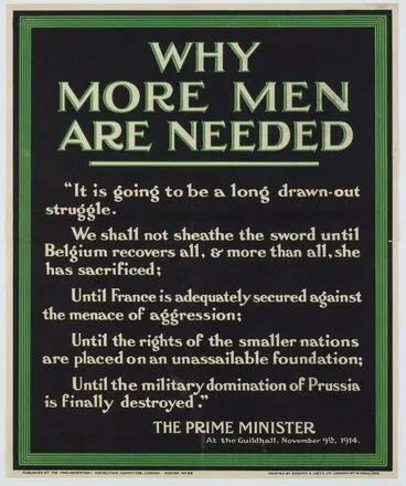 Image: Poster, 'Why More Men Are Needed'