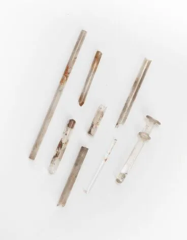 Image: 8 Glass tube fragments