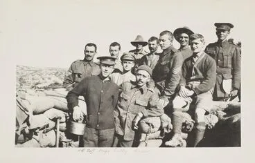 Image: Gallipoli Military Campaign: Otago Gully Headquarters Staff, Gallipoli