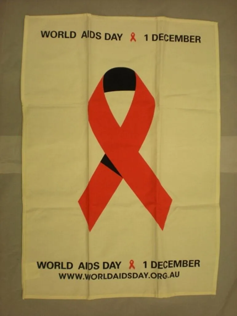 Image: Tea towel, 'World AIDS Day'