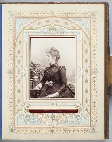 Image: Woman in black dress. From the album: The Colonial Family Album