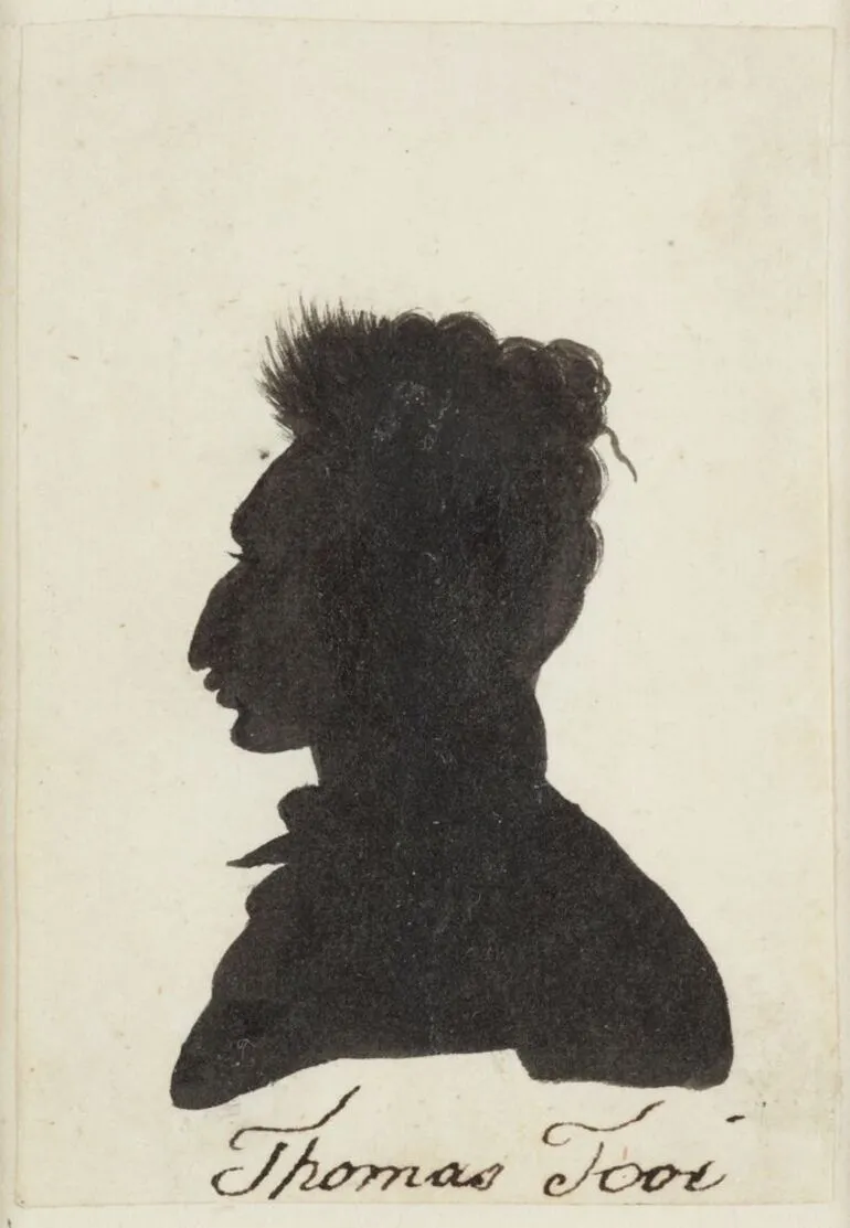 Image: Silhouette portrait of "Thomas Tooi" [Tuai]