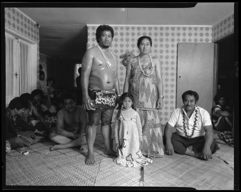 Image: Mangere, Auckland. Malotau, his wife and daughter