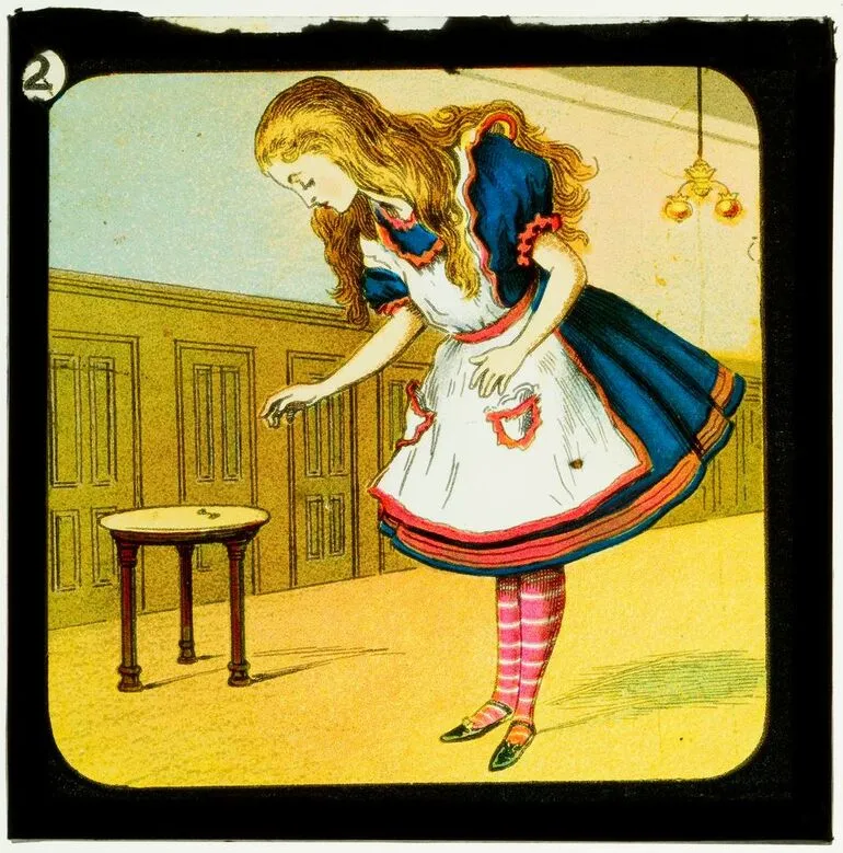 Image: Alice in Wonderland (Part 1), Down the rabbit hole: 'Curioser and curioser!' cried Alice