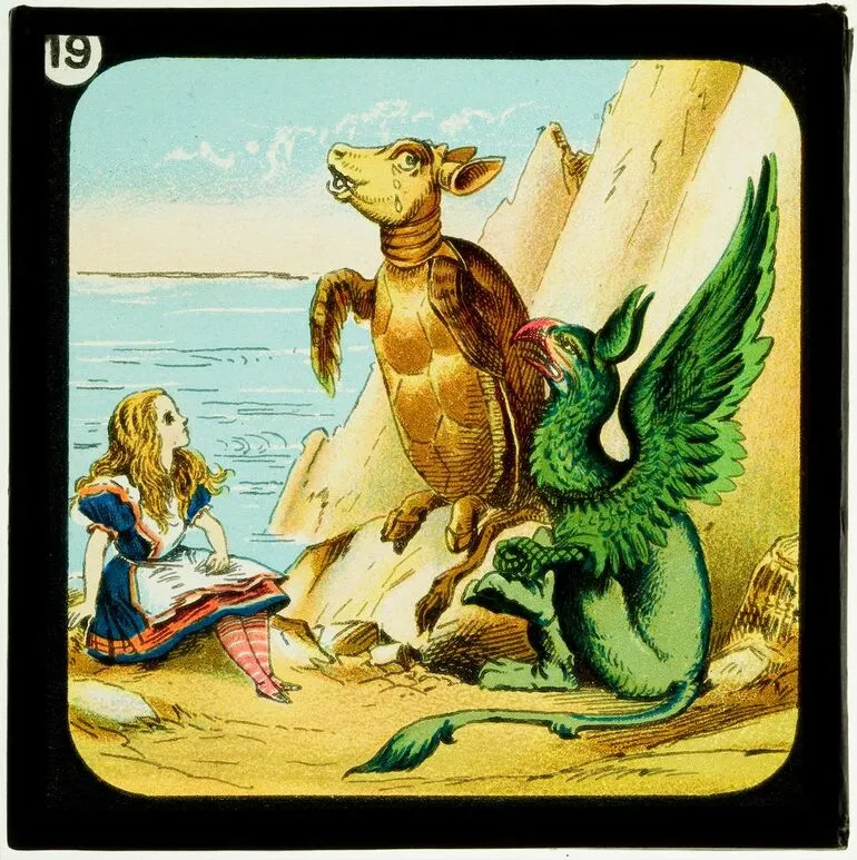 Image: Alice in Wonderland (Part 3), who stole the tarts: very soon they came upon a Gryphon