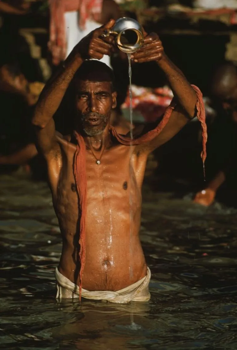 Image: [Man standing in a river. (From the series 'Monsoon')]