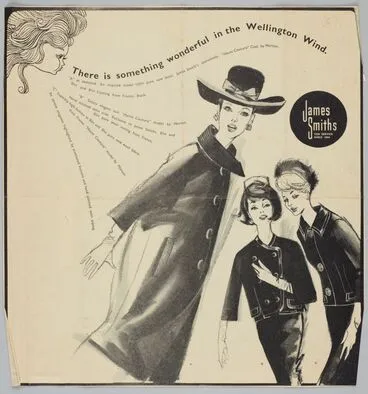 Image: Newspaper advertisement, 'There is something wonderful in the Wellington Wind'