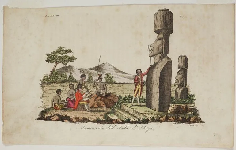 Image: A momument on Easter Island (Monumento dell ' Isola di Pasqua)