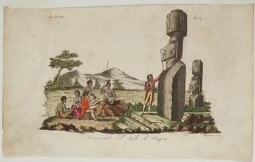 Image: A momument on Easter Island (Monumento dell ' Isola di Pasqua)