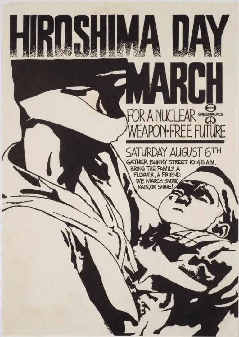 Image: Poster, 'Hiroshima Day March'