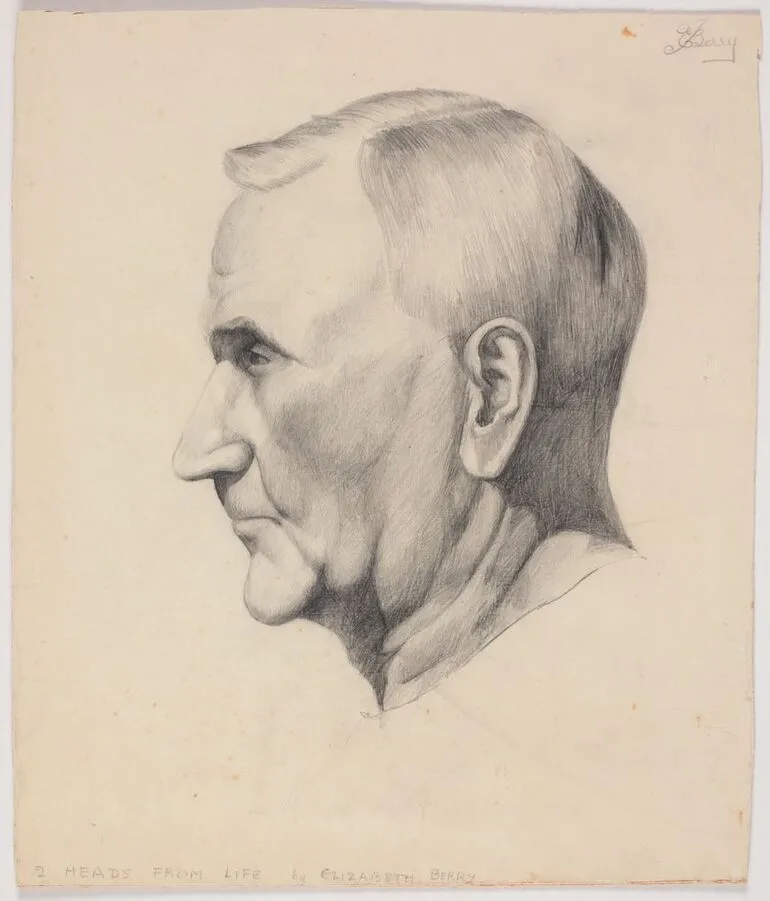 Image: 2 heads from life. (Man's head)