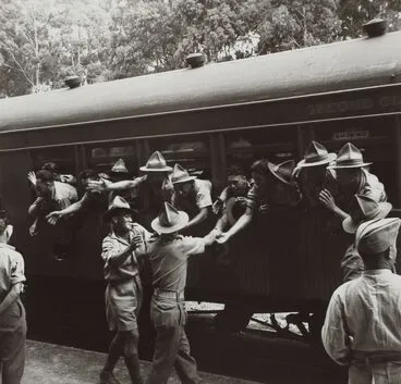 Image: Maori Battalion departure, Rotorua, January 1944. From the portfolio: PhotoForum - John Pascoe