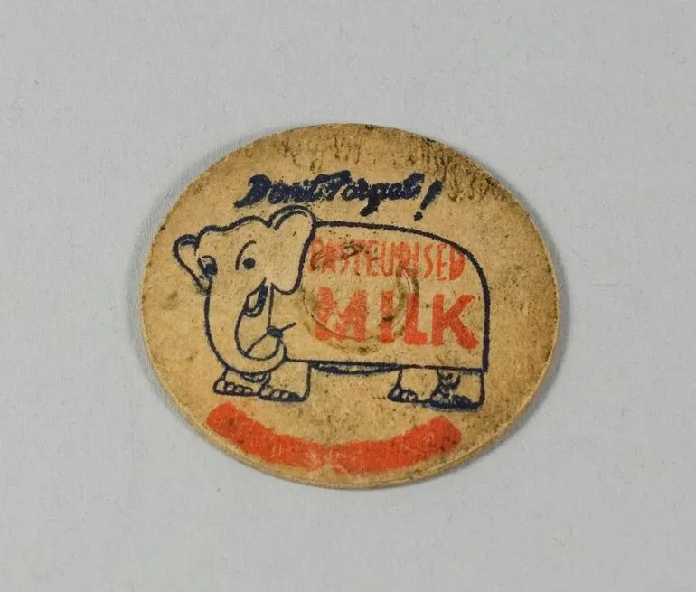 Image: Milk bottle top