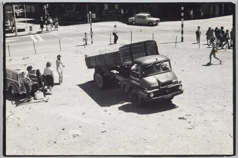 Image: Truck delivering soil to the 'Vacant lot of cabbages' site