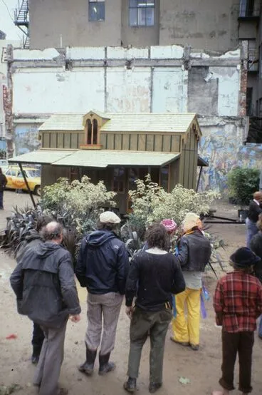Image: People, plants & caravan on the cabbage patch site